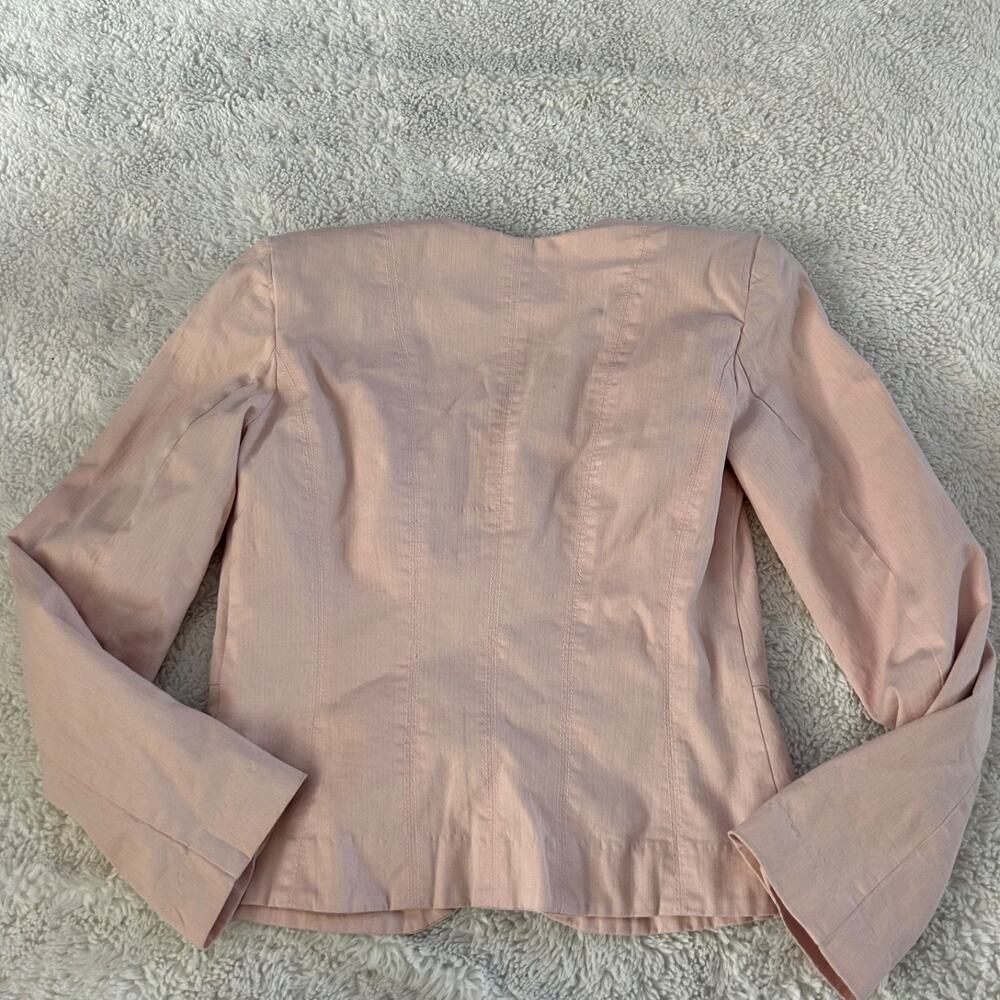 Free People Womens Dusty Pink Sz XS Boho Indie Cotton Blazer Soft Cottage Core - Picture 2 of 6